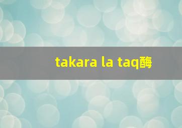 takara la taq酶